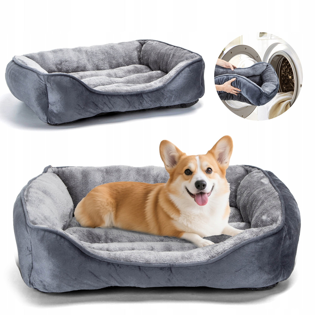 Cat Dog Bed SOFT WARM HAIRY SOFA L 77x67 cm