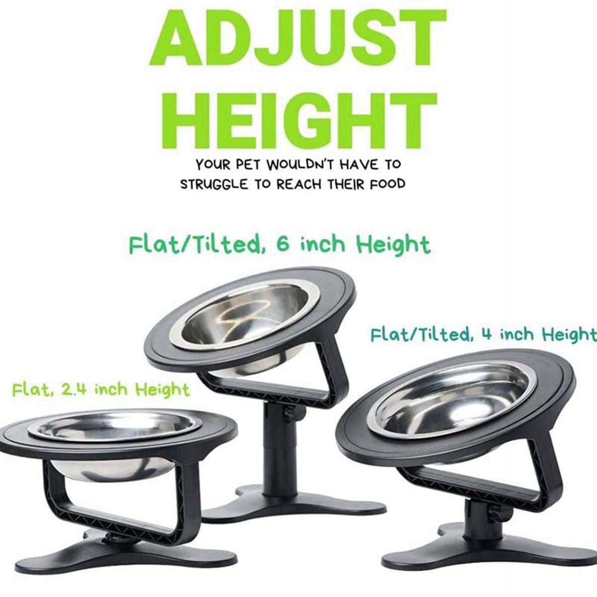 Cat Dog Bowl And Stand Angle Adjustable Versatile Smooth Surface Stable Manufacturer code 06164065556