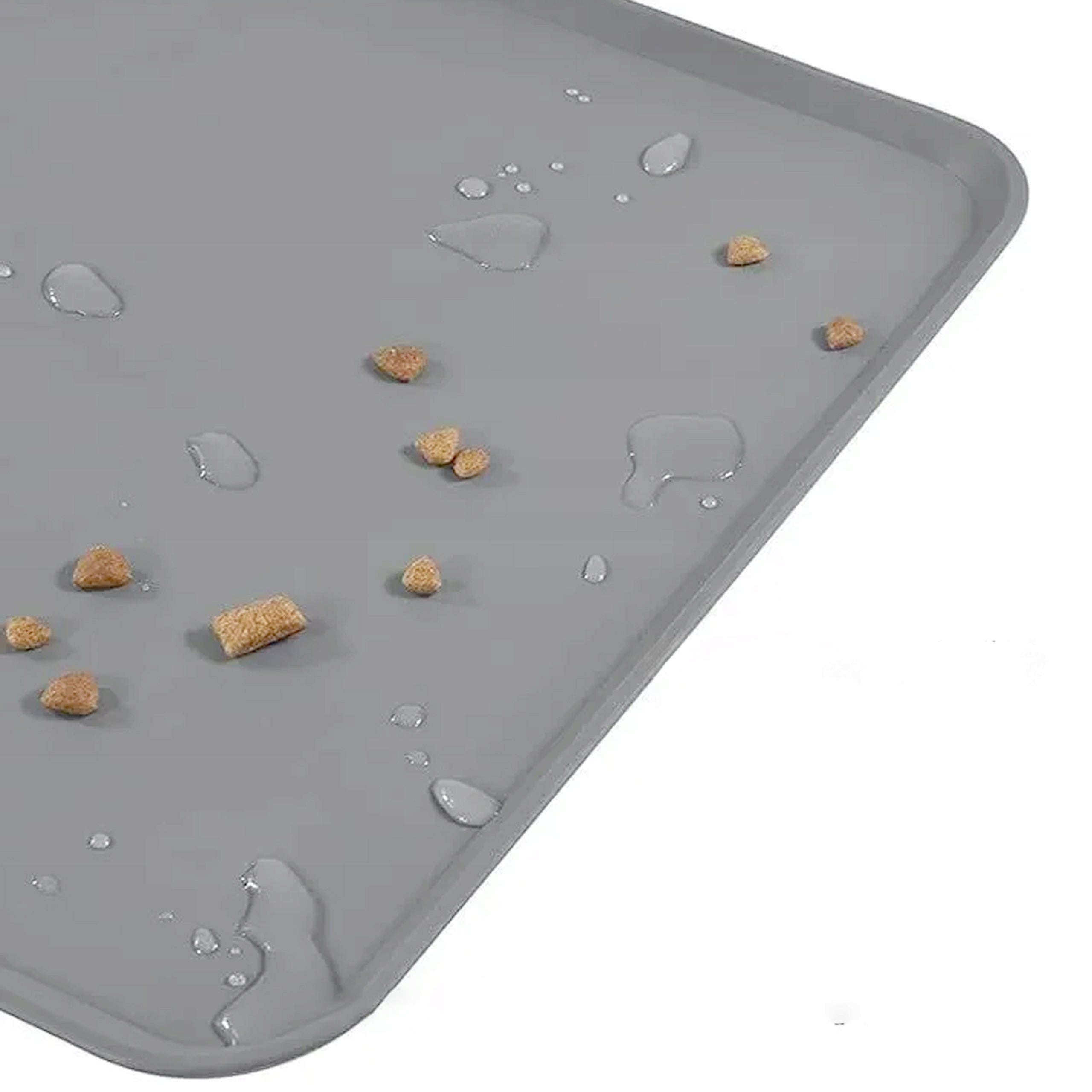 Cat Dog Bowl Pad Mat WATERPROOF Color gray
