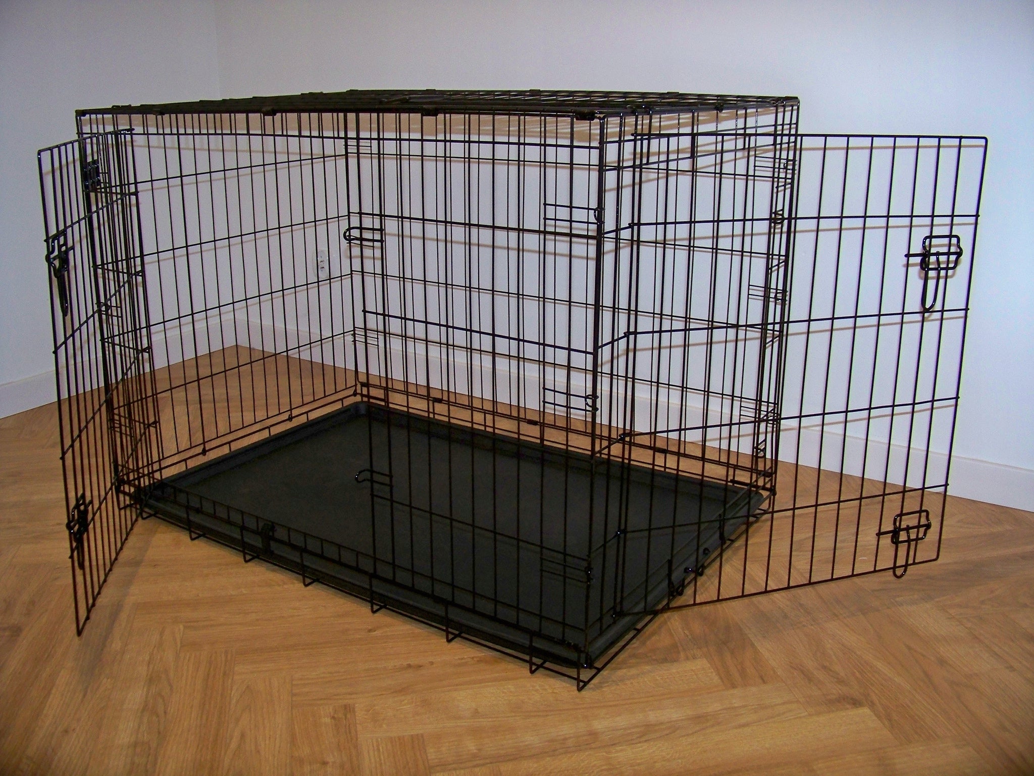 Cat Dog Cage Metal Kennel Playpen Transporter XXL 107x71x77,5cm Length 107 cm