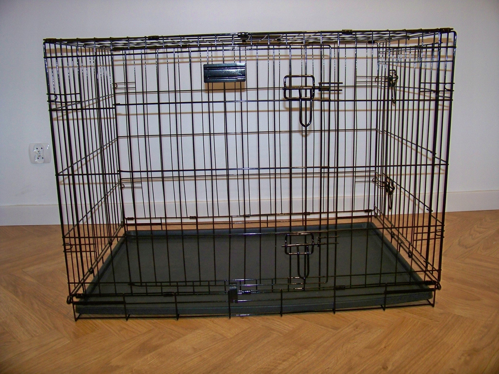 Cat Dog Cage Metal Kennel Playpen Transporter for Car XL Additional features transporter function