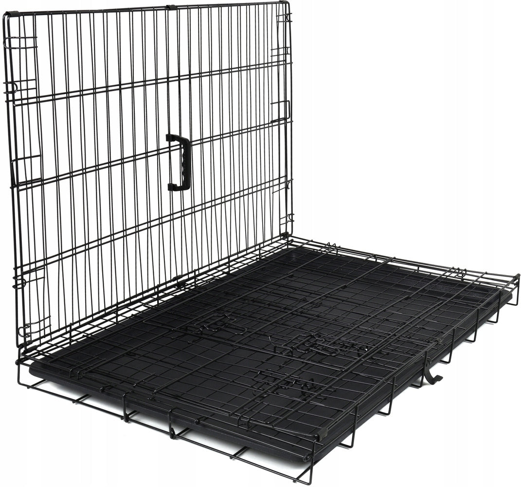 Cat Dog Cage Metal Kennel Playpen Transporter for Car XL Length 90 cm