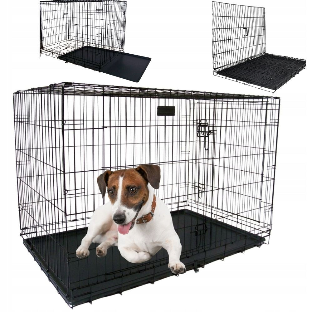 Cat Dog Cage Metal Kennel Playpen Transporter for Car XL