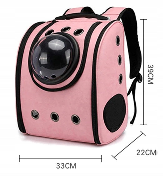 Cat Dog Carrier BACKPACK PLAYPEN CAT BAG SPACE WATERPROOF Trade name Transporter plecak miękki róż