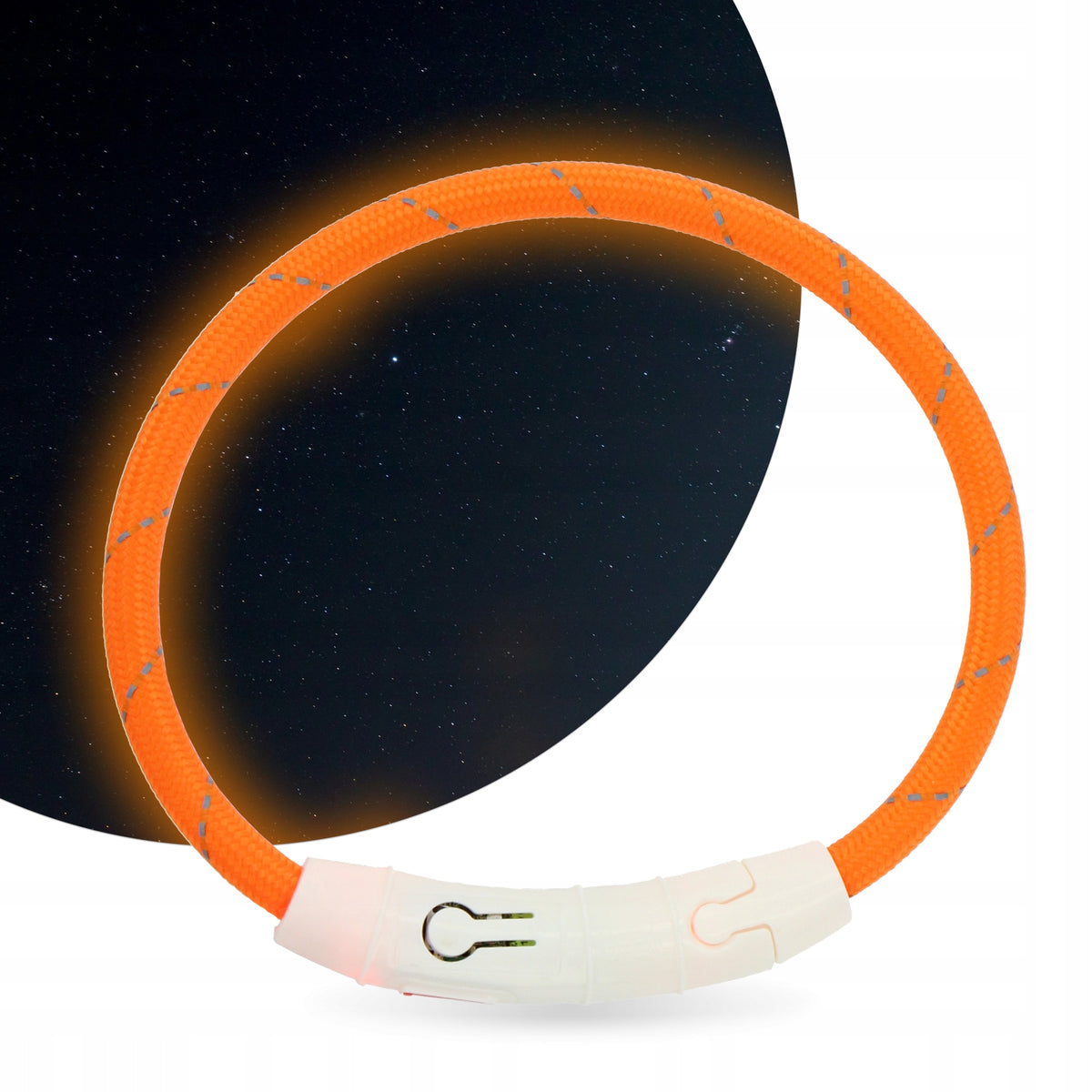 Cat Dog Collar 35cm REFLECTIVE GLOWING DARK LED Light REGULA ES Packaging status original