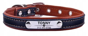Cat Dog Collar Personalized Name + Phone Number S Brown