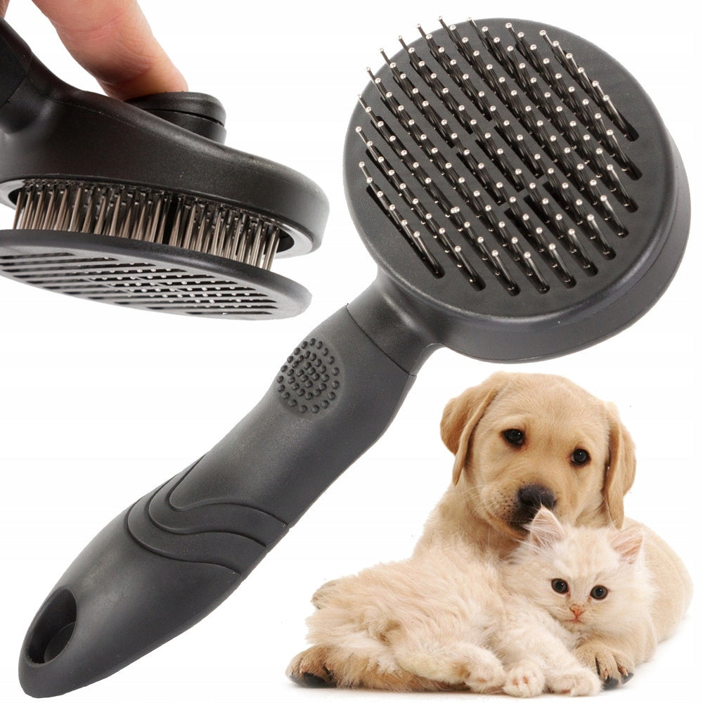 Cat Dog Hair Brush Self-Cleaning Scraper for Grooming