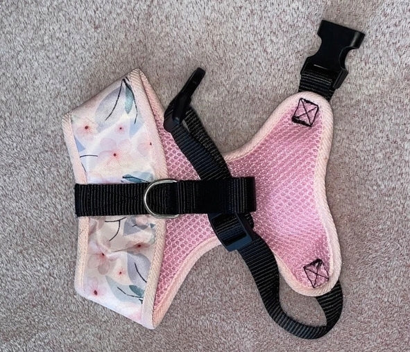 Cat Dog Harness with Flowers Size S