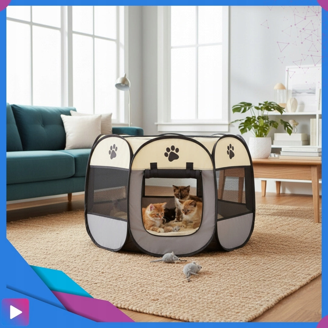 Cat Dog Playpen Folding Cage Bed Bedding Pet Farm Brand Asato