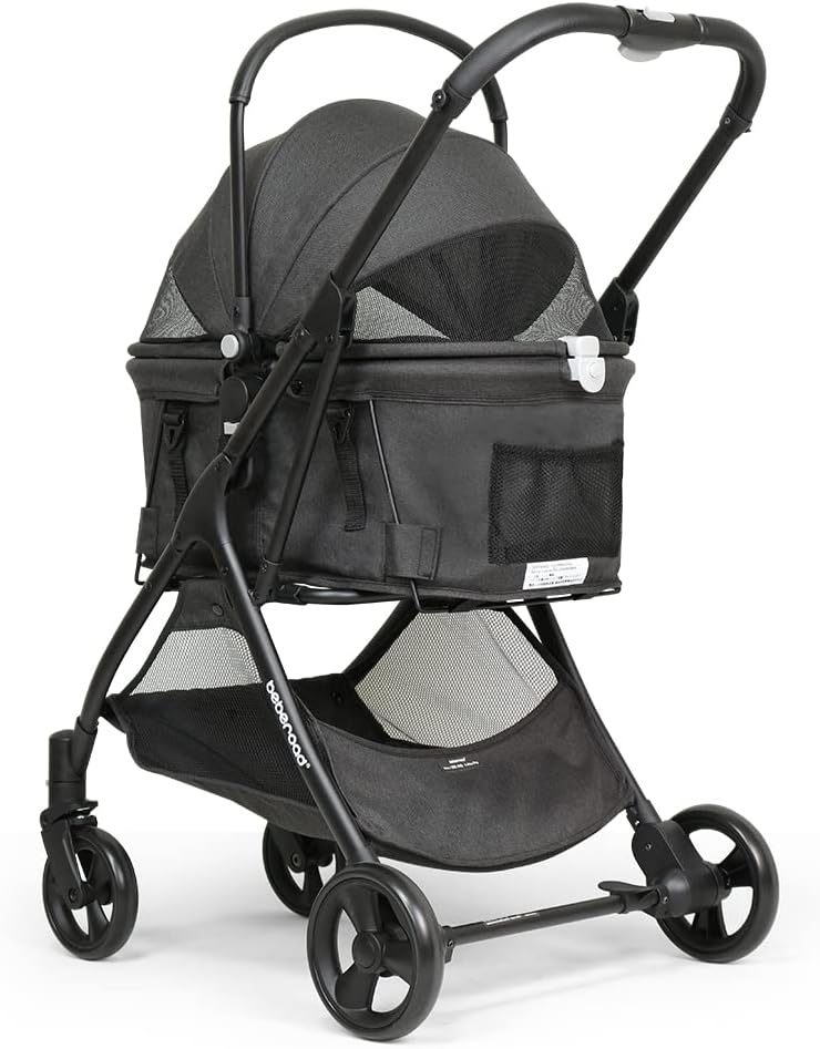 Cat Dog Stroller Folding Stroller beberoad Black up to 15kg Size L