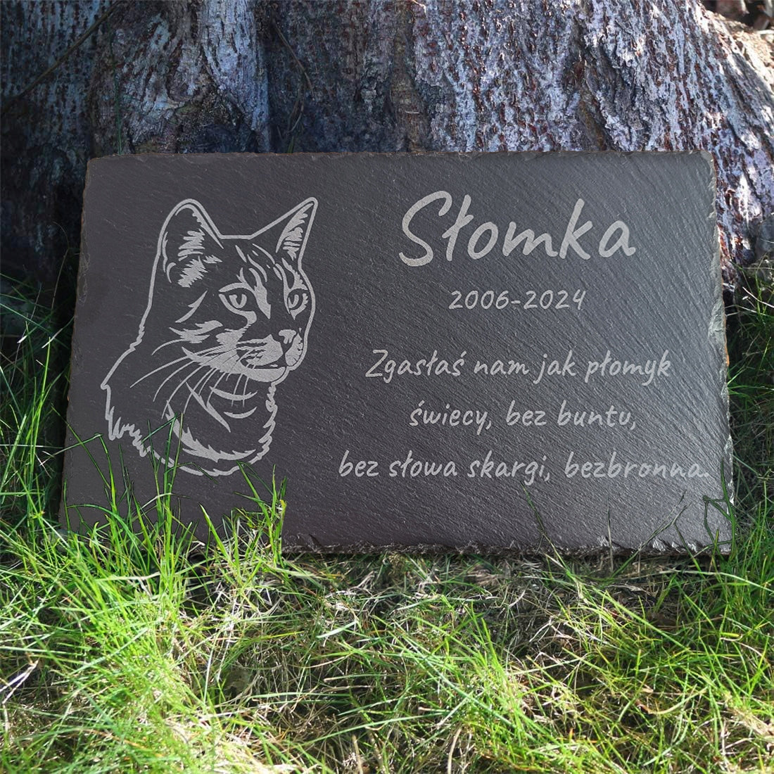 Cat Dog Tombstone - Tombstone Rectangle 18x30cm GRAPHIC Portrait