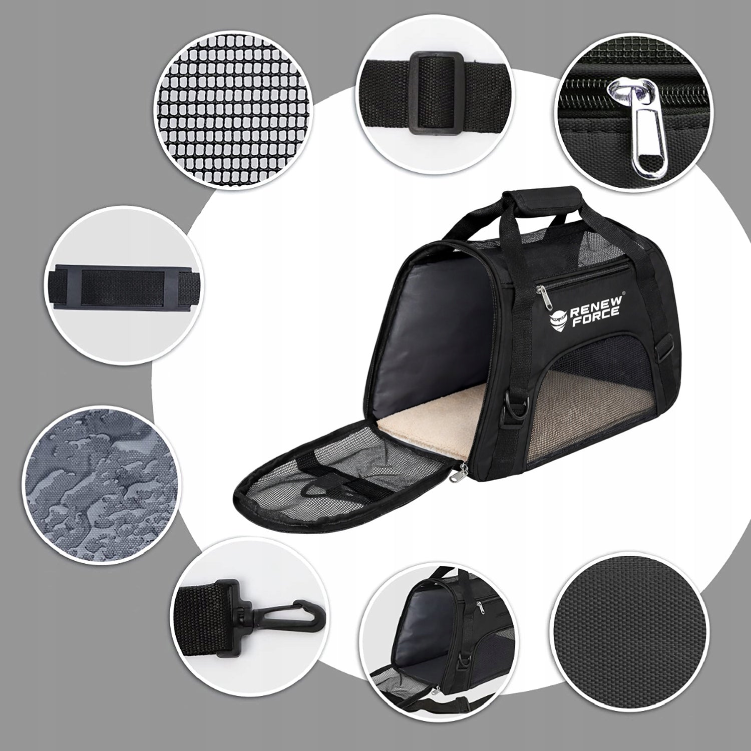 Cat Dog Transporter Backpack Bag Folding Playpen Bed with INSERT Packaging status original