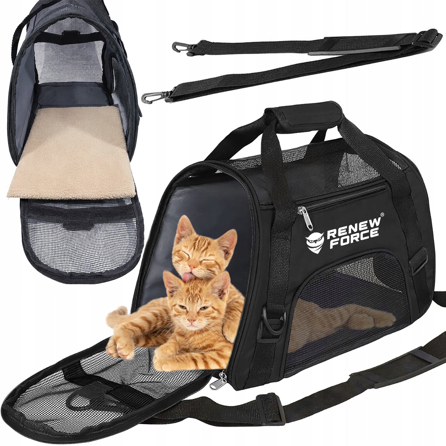 Cat Dog Transporter Backpack Bag Folding Playpen Bed with INSERT