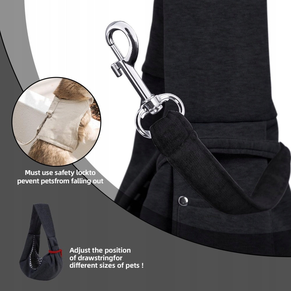 Cat Dog Transporter Bag Carrier Shoulder Transport Kangaroo Up to 7Kg Color black
