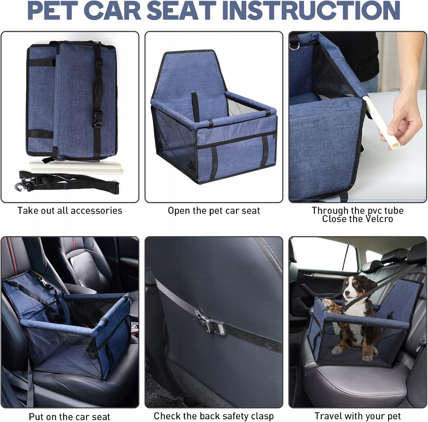 Cat Dog Transporter Car Seat for Waterproof Seat Size L