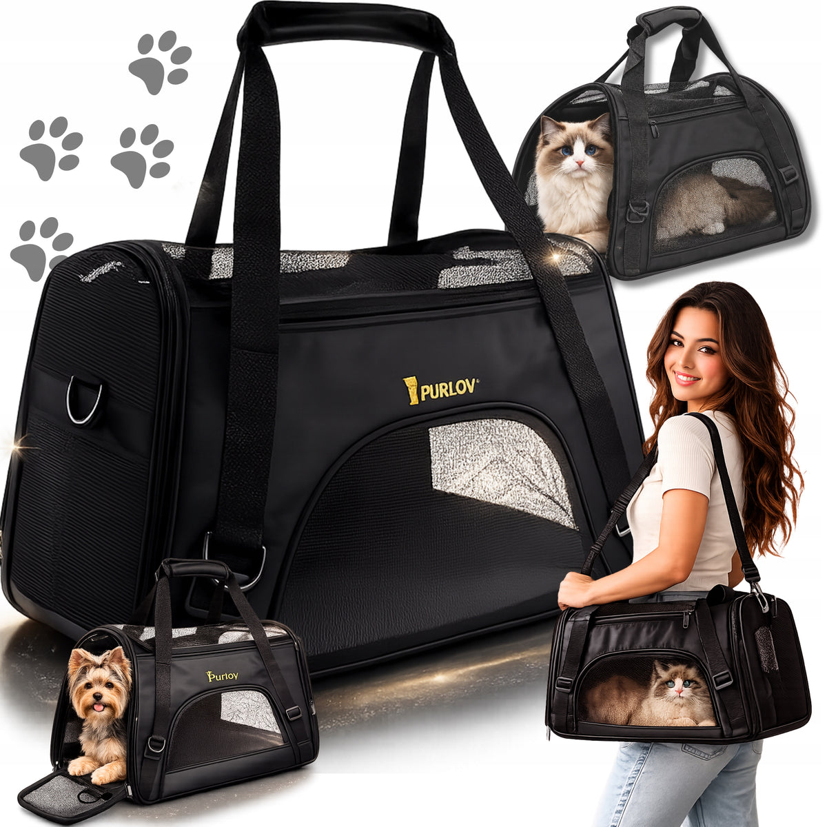 Cat Dog Transporter Transport Bag Ventilated Stiffened 8kg
