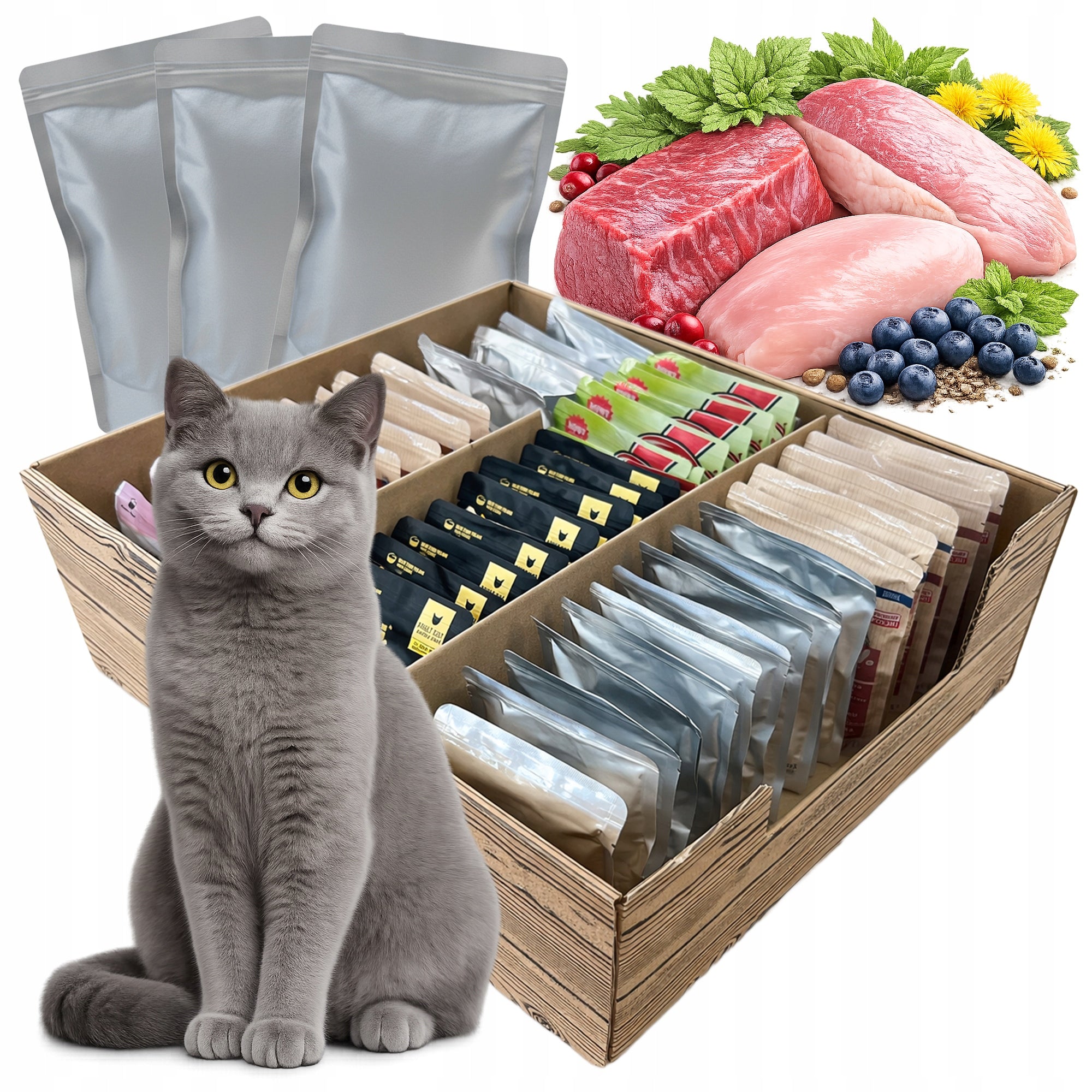 Cat Flavours Box Wet Cat Food Mix Flavours Sachet 50x85g