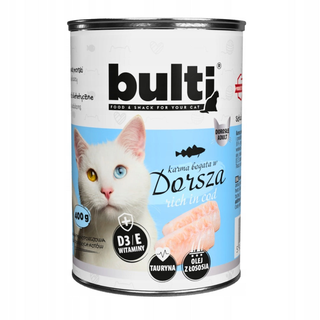 Cat Food BULTI Complete Cod with Salmon Oil 400g