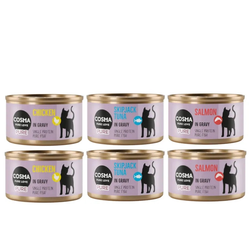 Cat Food Cosma Pure Mix of Flavors 6 x 80 g