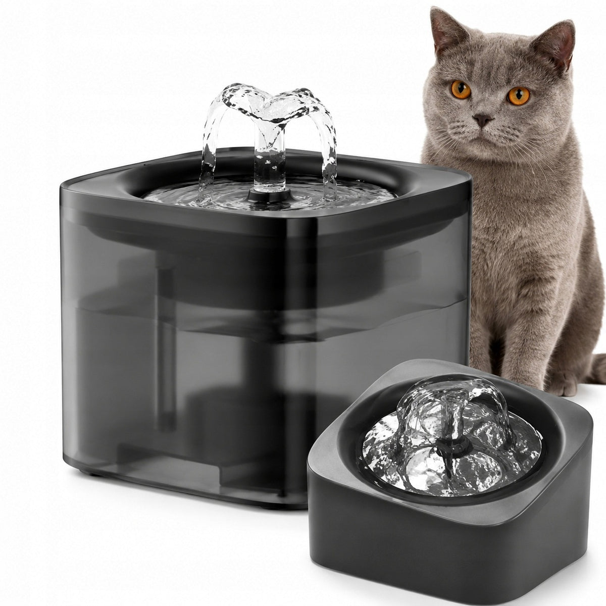 Cat Fountain Dog Drinker Automatic Bowl with Filter 2L Power Supply