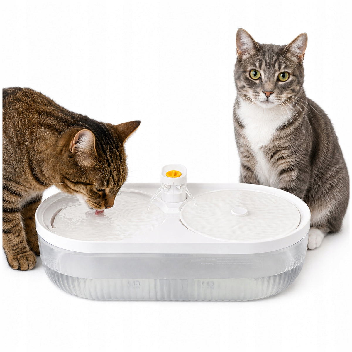 Cat Fountain Drinker 4 L Quiet Filter Power Supply Double Bowl