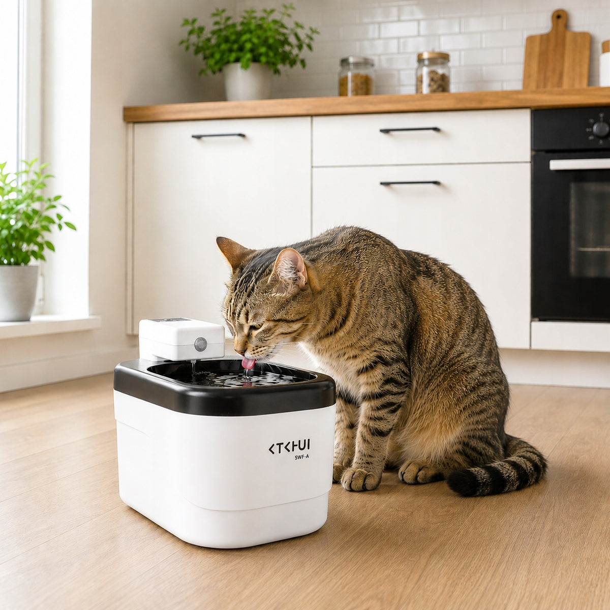Cat Fountain Drinker with Motion Sensor Wireless White 2L Packaging status original