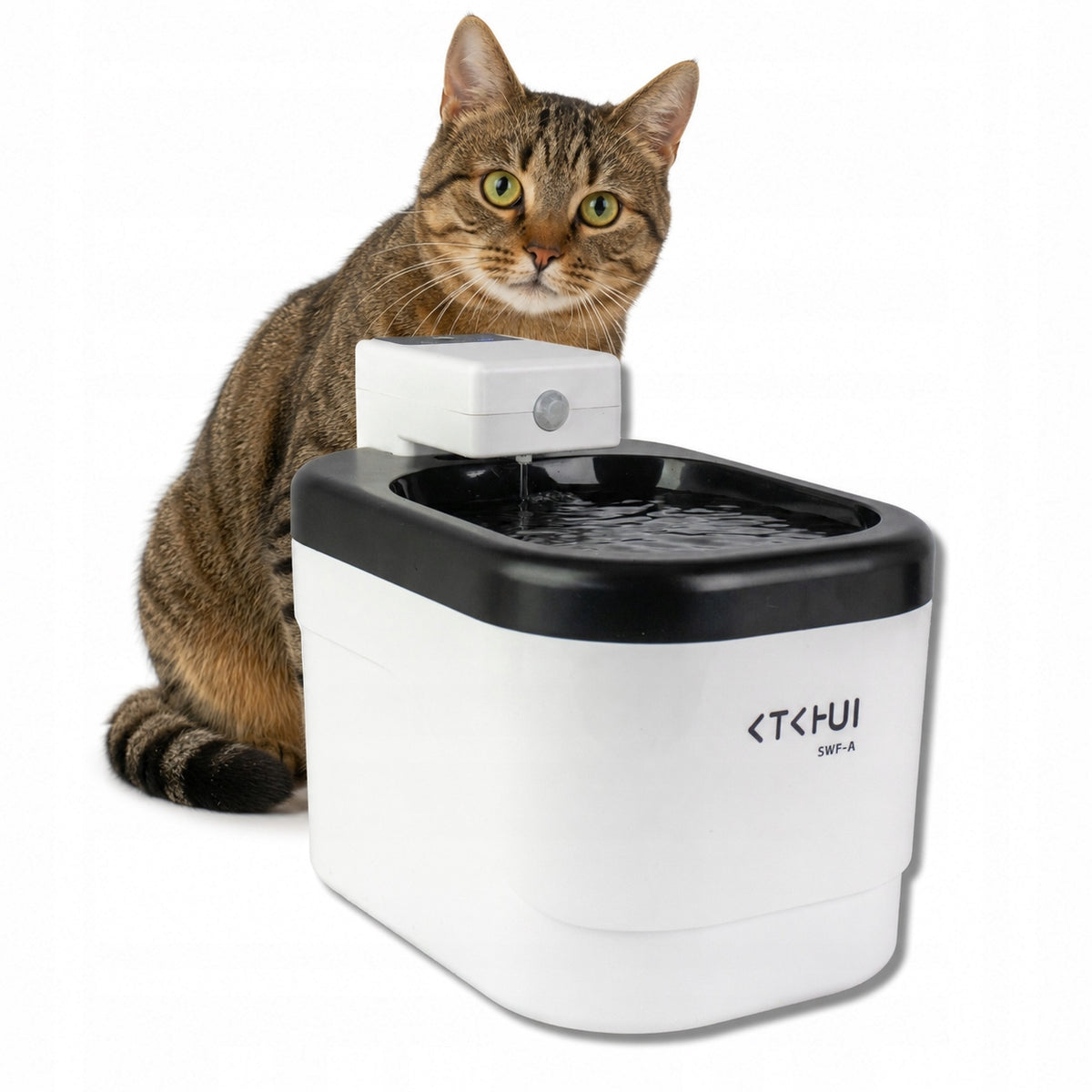Cat Fountain Drinker with Motion Sensor Wireless White 2L