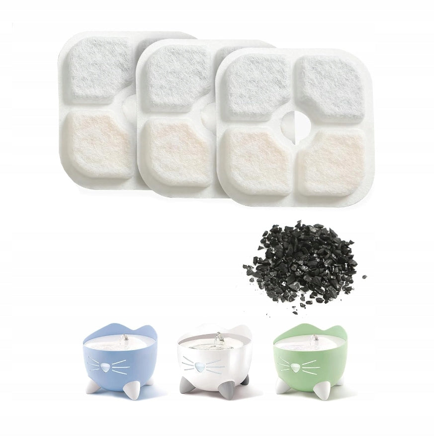 Cat Fountain Filters 3 Pieces Activated Carbon