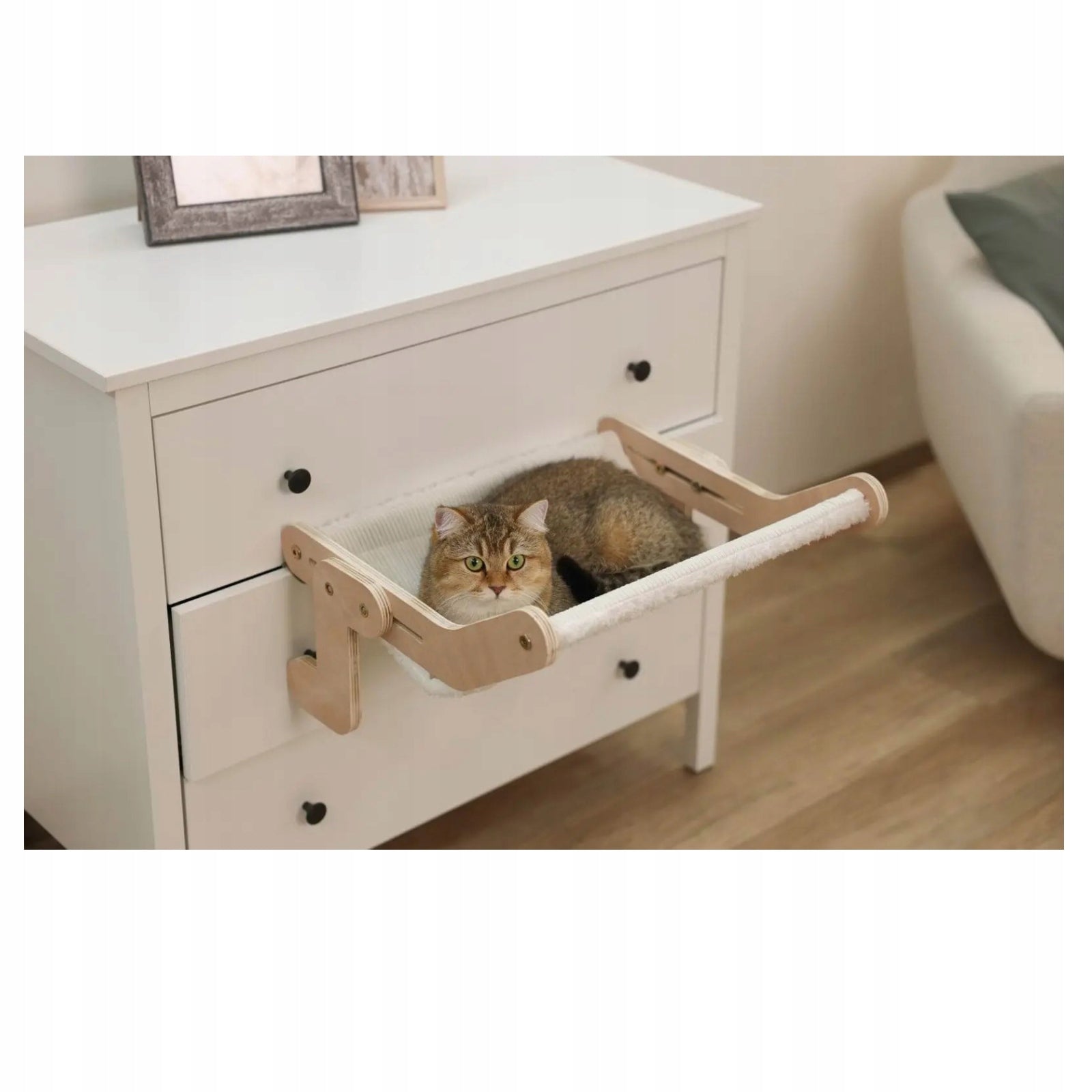Cat Hammock Kerbl Wall Mounted White Cat Bed Strong Furniture Mount Length 47 cm
