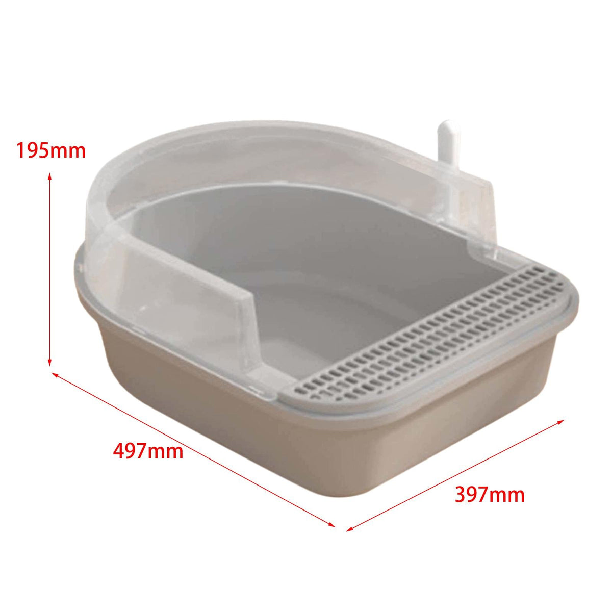 Cat Kitten Potty Toilet Durable Cat Sand Box Cats Litter Container Grey XL Packaging status original