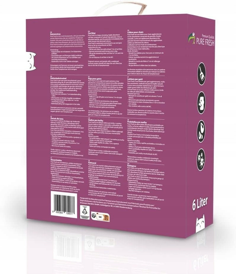 Cat Litter Bentonite Clumping 18L Compact Unscented 3x6L Brand CatWalk
