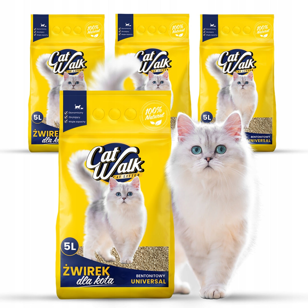 Cat Litter Bentonite Clumping CatWalk UNIVERSAL Unscented 4x5L