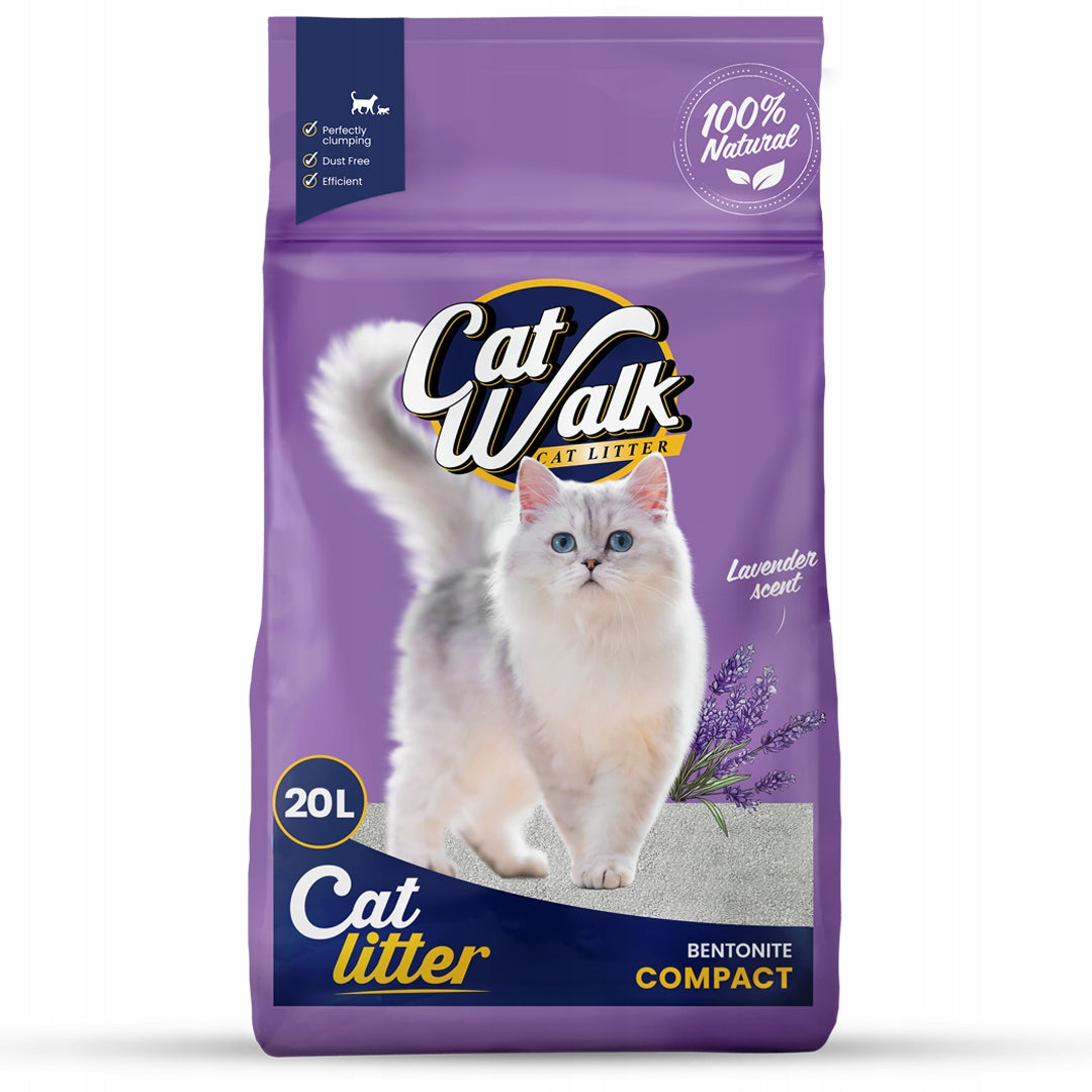 Cat Litter Bentonite Clumping LAVENDER CatWalk Compact 20L Volume 20 l