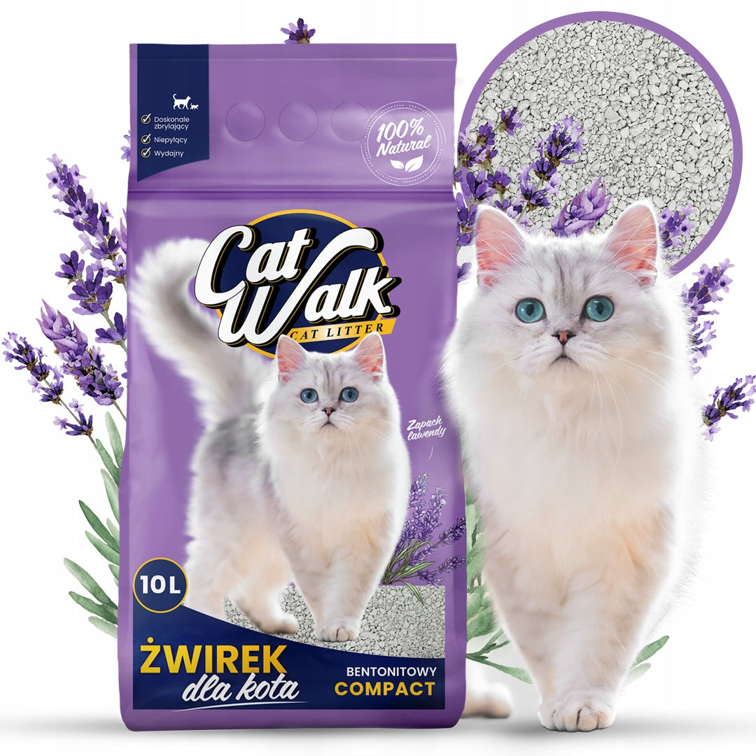 Cat Litter Bentonite LAVENDER CatWalk Compact 10L Clumping