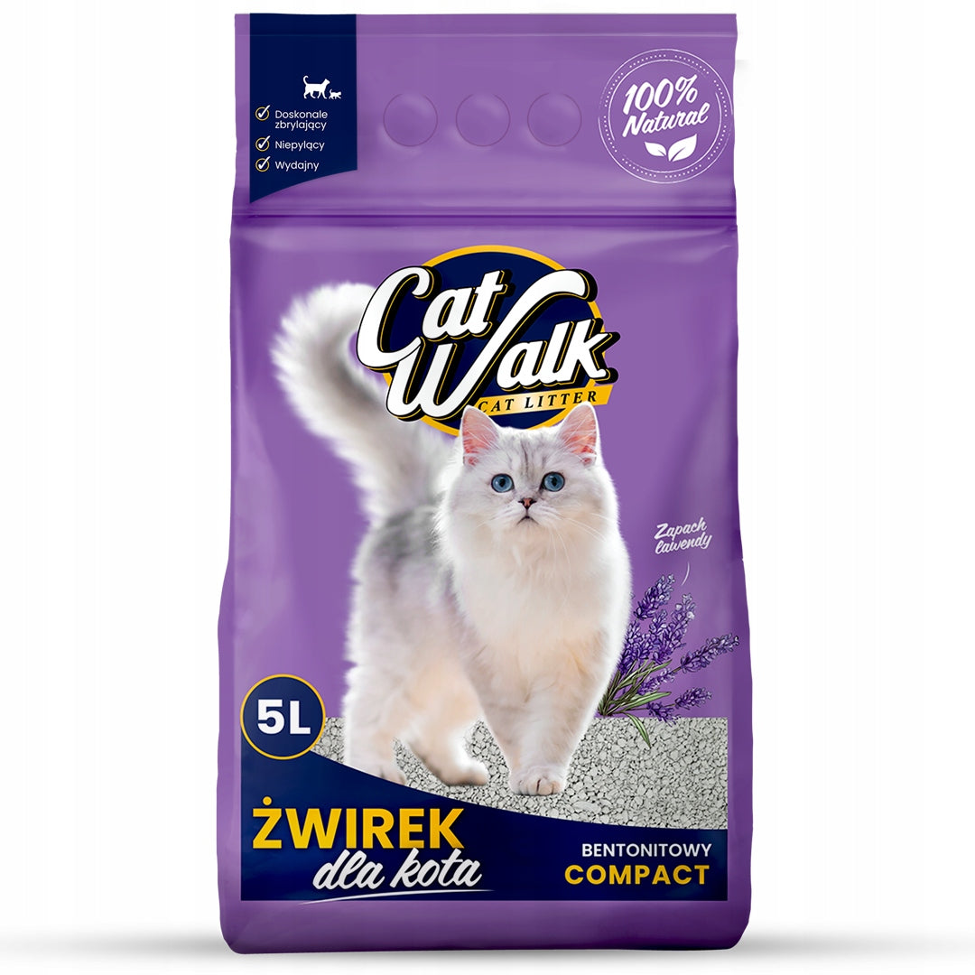 Cat Litter Bentonite LAVENDER CatWalk Compact Natural 5L Clumping Packaging status original