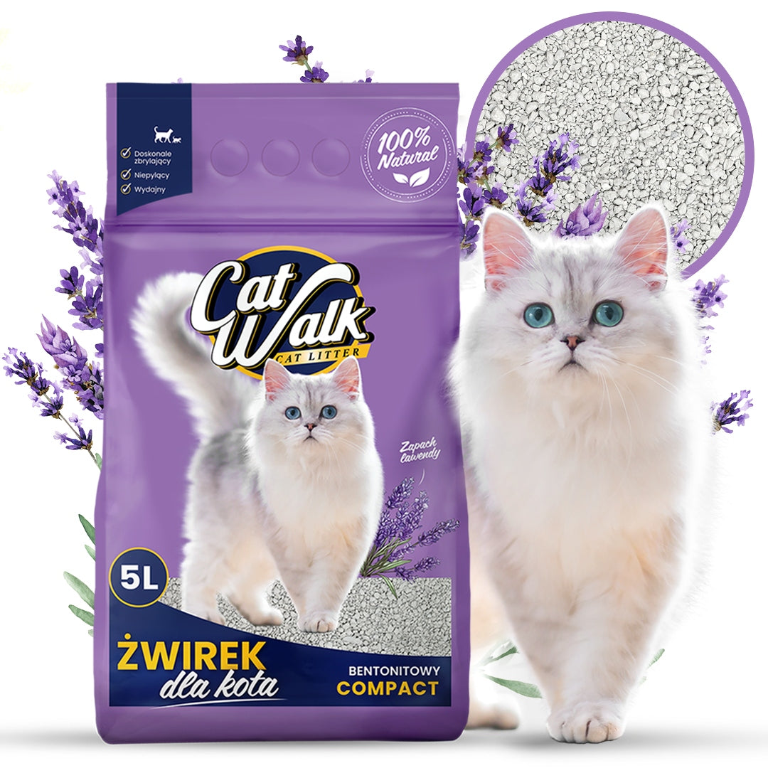 Cat Litter Bentonite LAVENDER CatWalk Compact Natural 5L Clumping