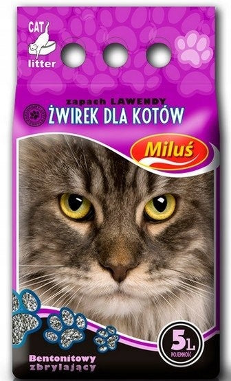 Cat Litter Bentonite Premium Compact Lavender 5L Packaging status original