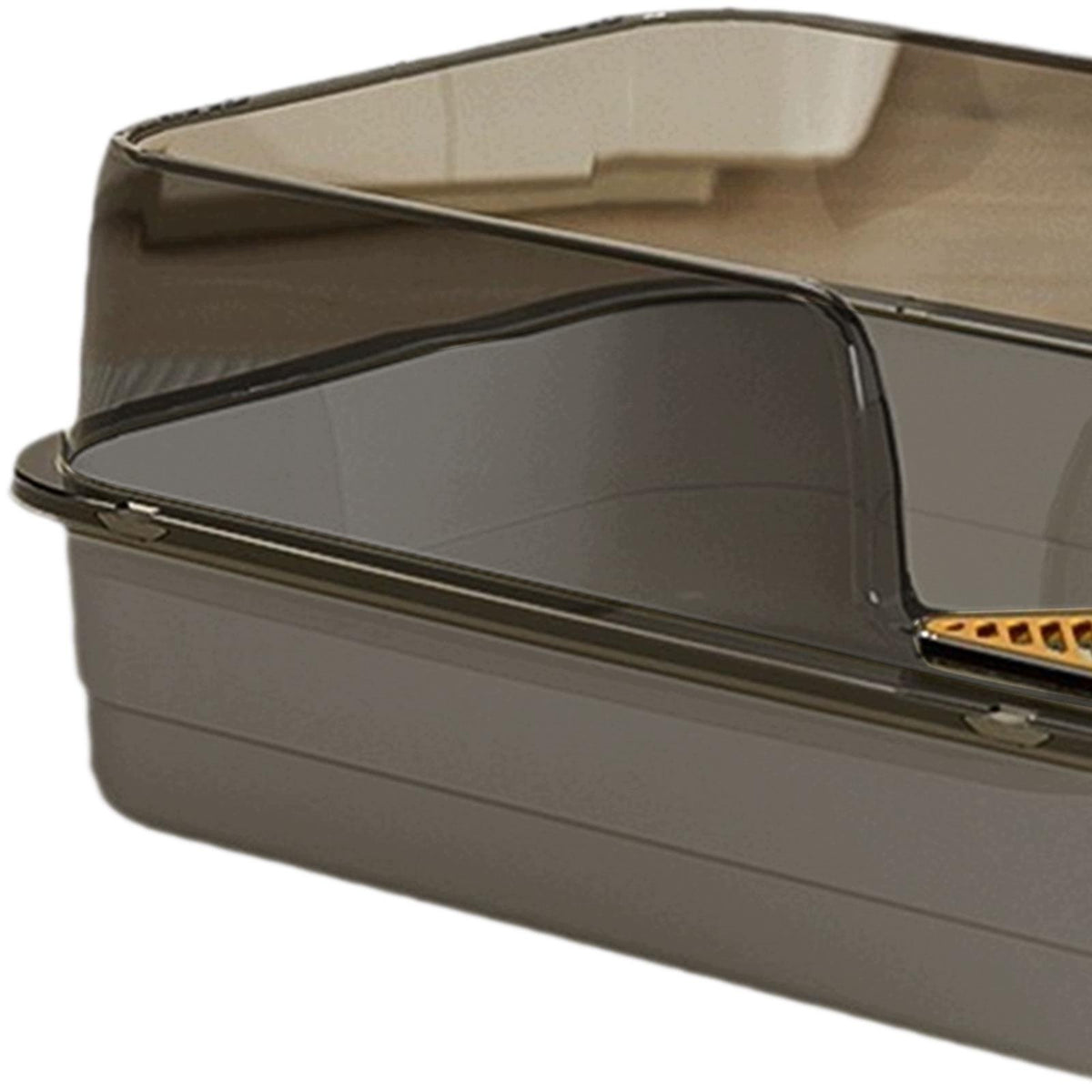 Cat Litter Box Bedpan Cat Litter Container Heighten Splashproof Grey Packaging status original