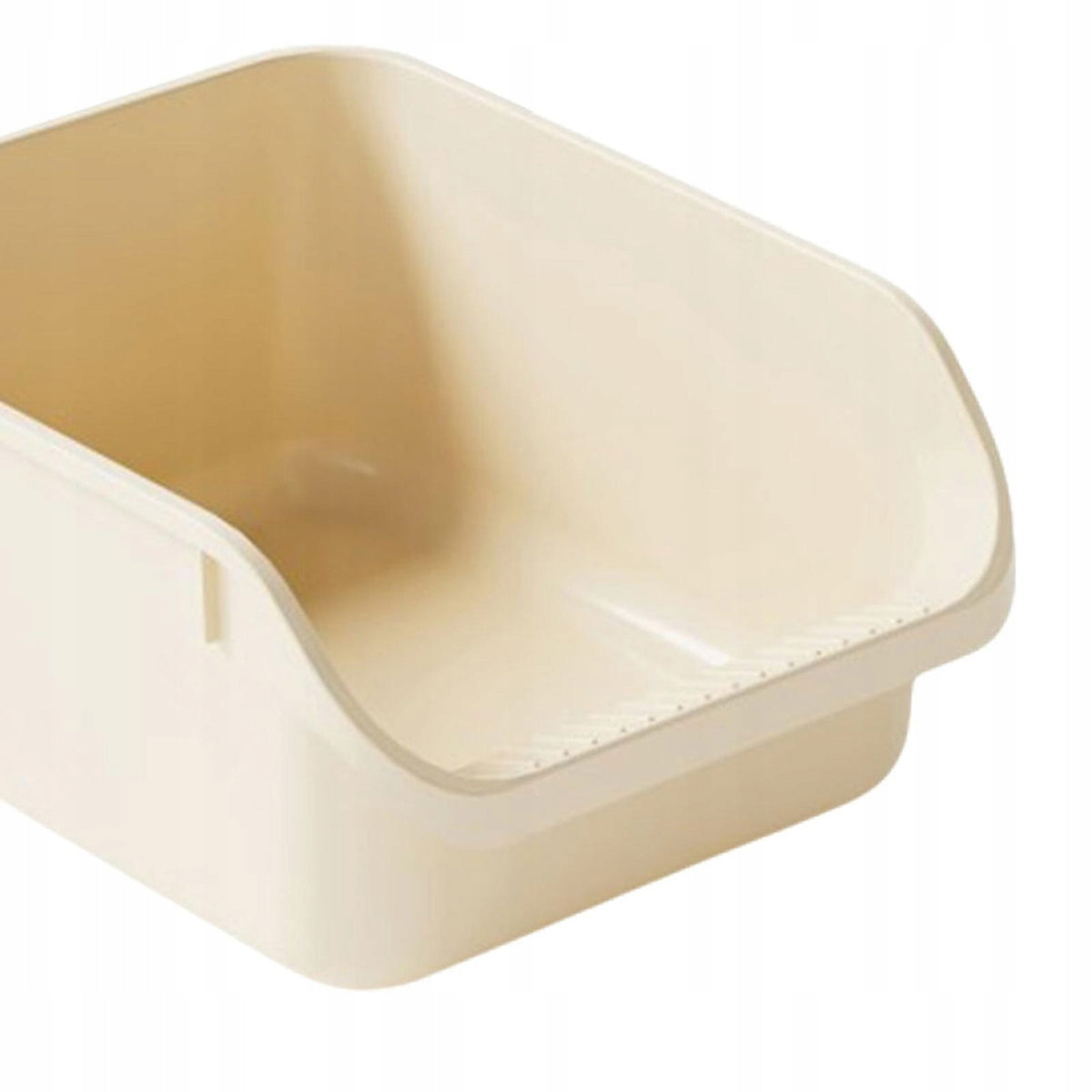 Cat Litter Box Bedpan Cat Litter Container Portable Pet Supplies Open Beige Packaging status original