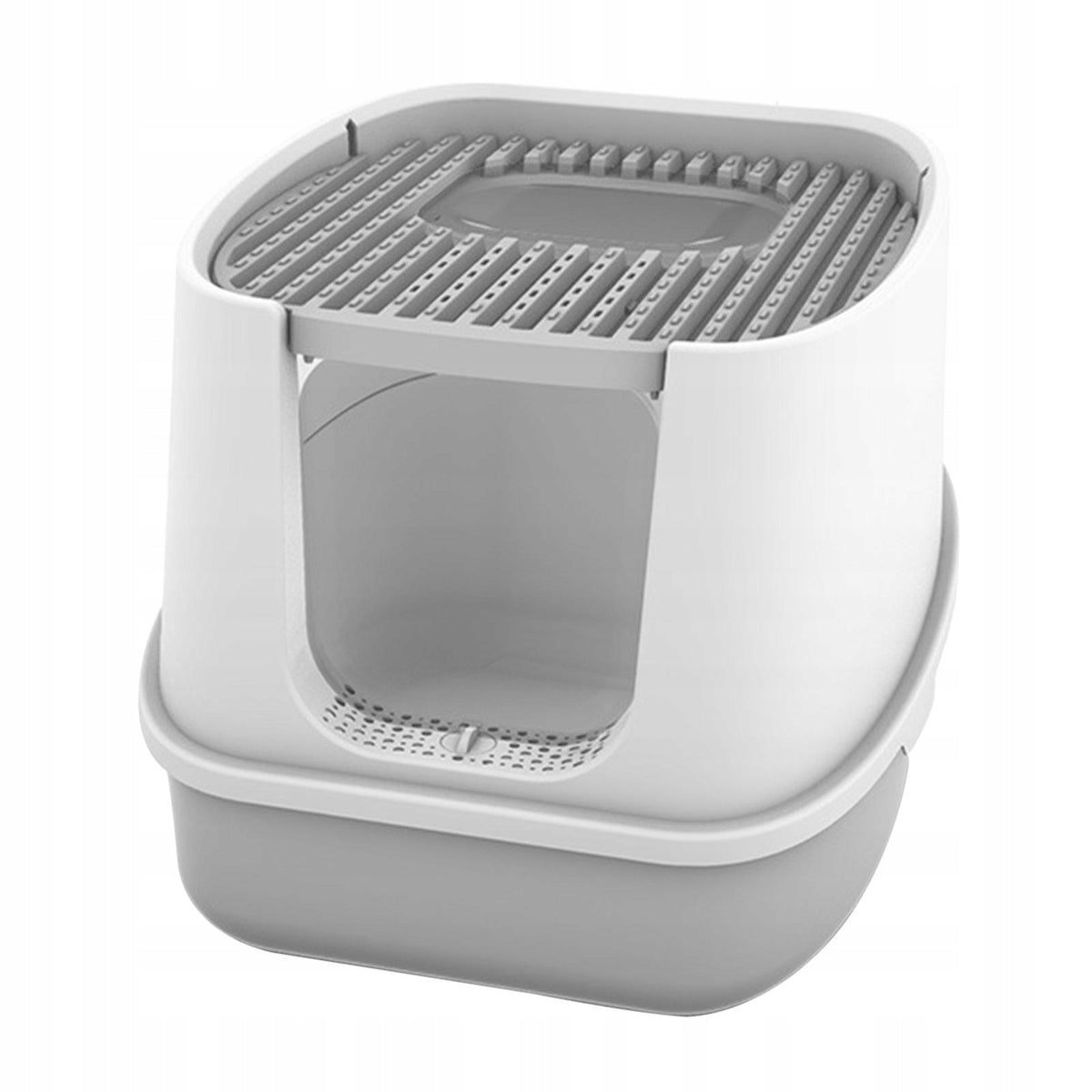 Cat Litter Box Bedpan Easy Clean Carbon Cotton Filter Large gray m
