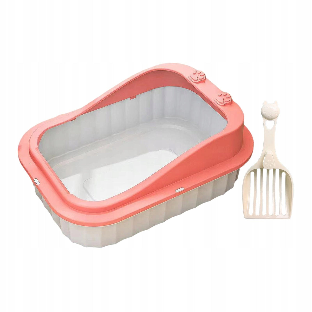 Cat Litter Box, Cat Litter Container, Cat Toilet, Cat Hygiene, Semi Pink