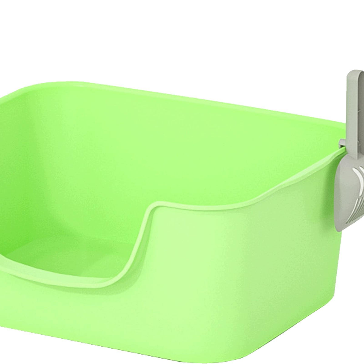 Cat Litter Box Cat Sand Box Cat Sand Basin Portable Open Top Pet Green Packaging status original