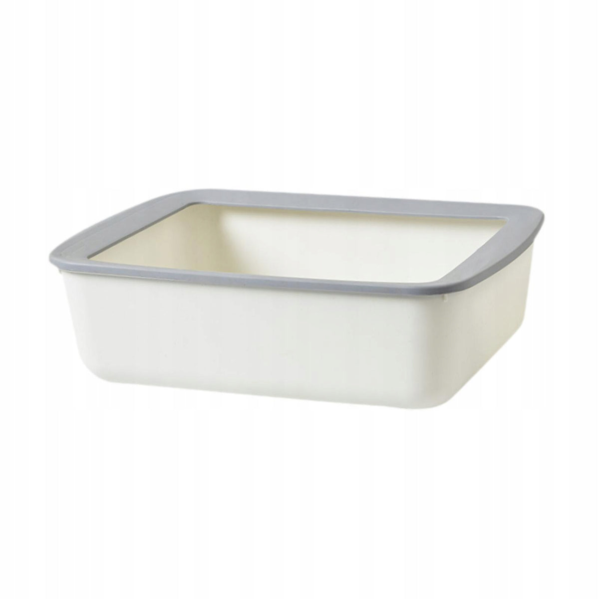 Cat Litter Box, Cat Sandbox, Kitten Litter Box, Splash proof Pet White