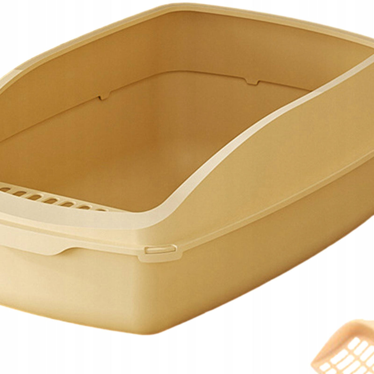Cat Litter Box, Cat Toilet, Cat Litter Container, Semi enclosed Cat Yellow Packaging status original
