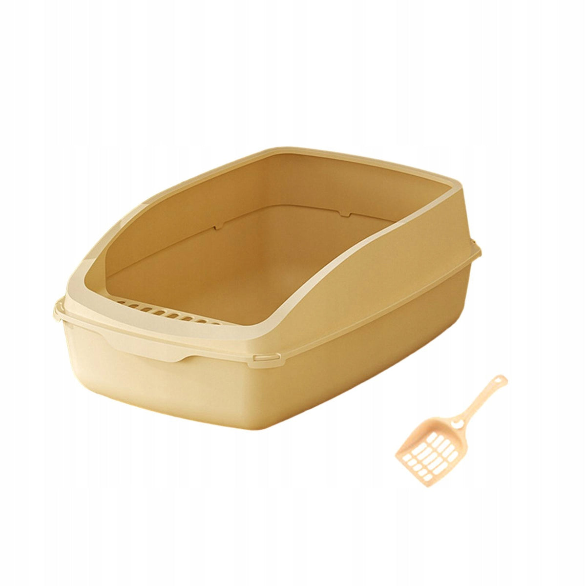 Cat Litter Box, Cat Toilet, Cat Litter Container, Semi enclosed Cat Yellow