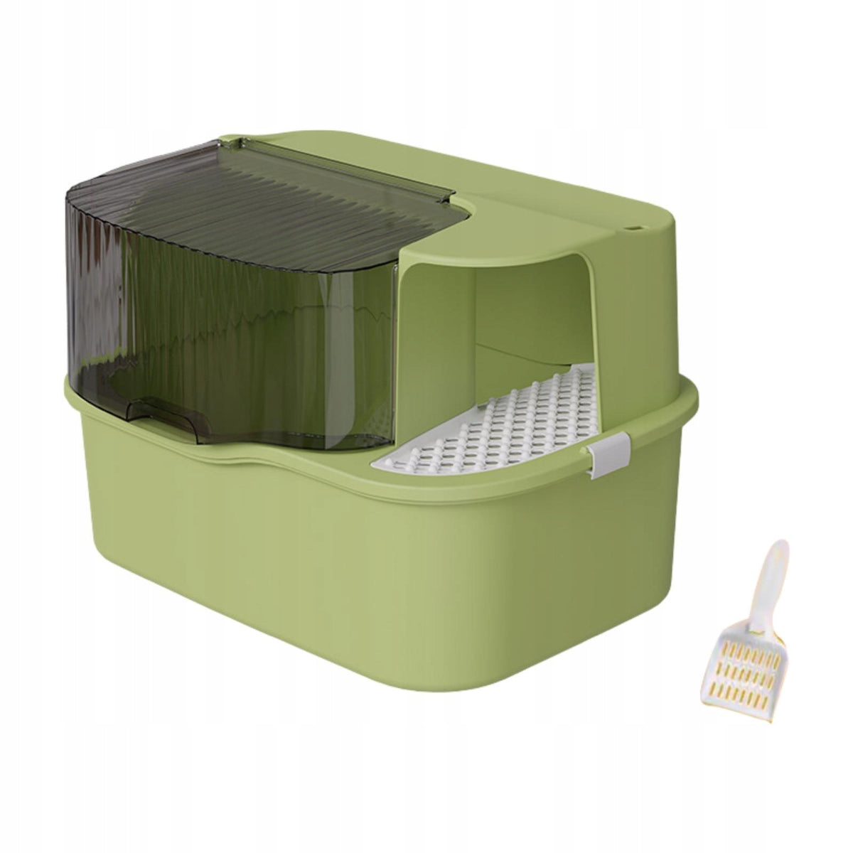 Cat Litter Box Cats Litter Container Cat Toilet Sand Box for Indoor Green