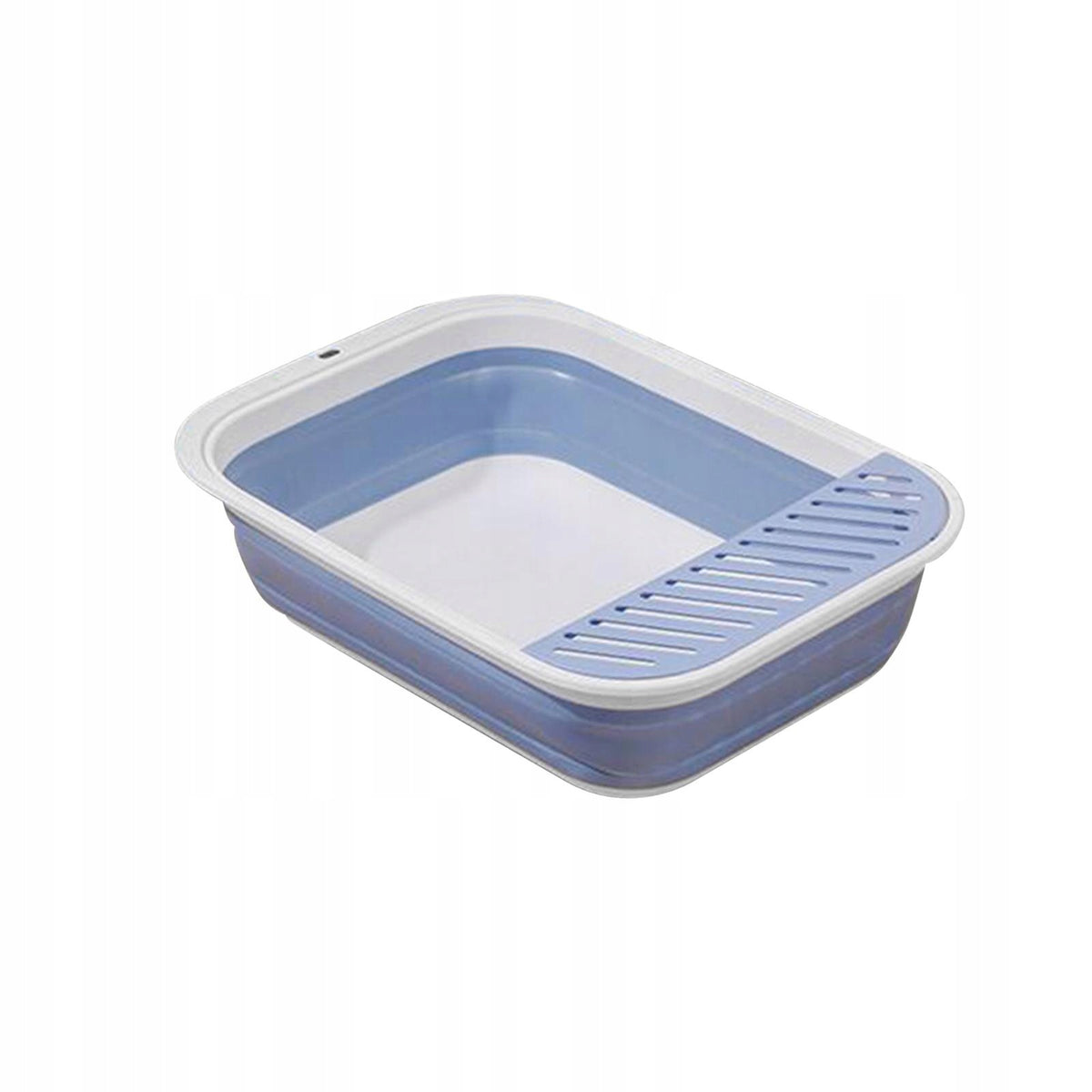 Cat Litter Box Foldable Pet Litter Tray Cat Sand Box for 46x34x12cm Blue