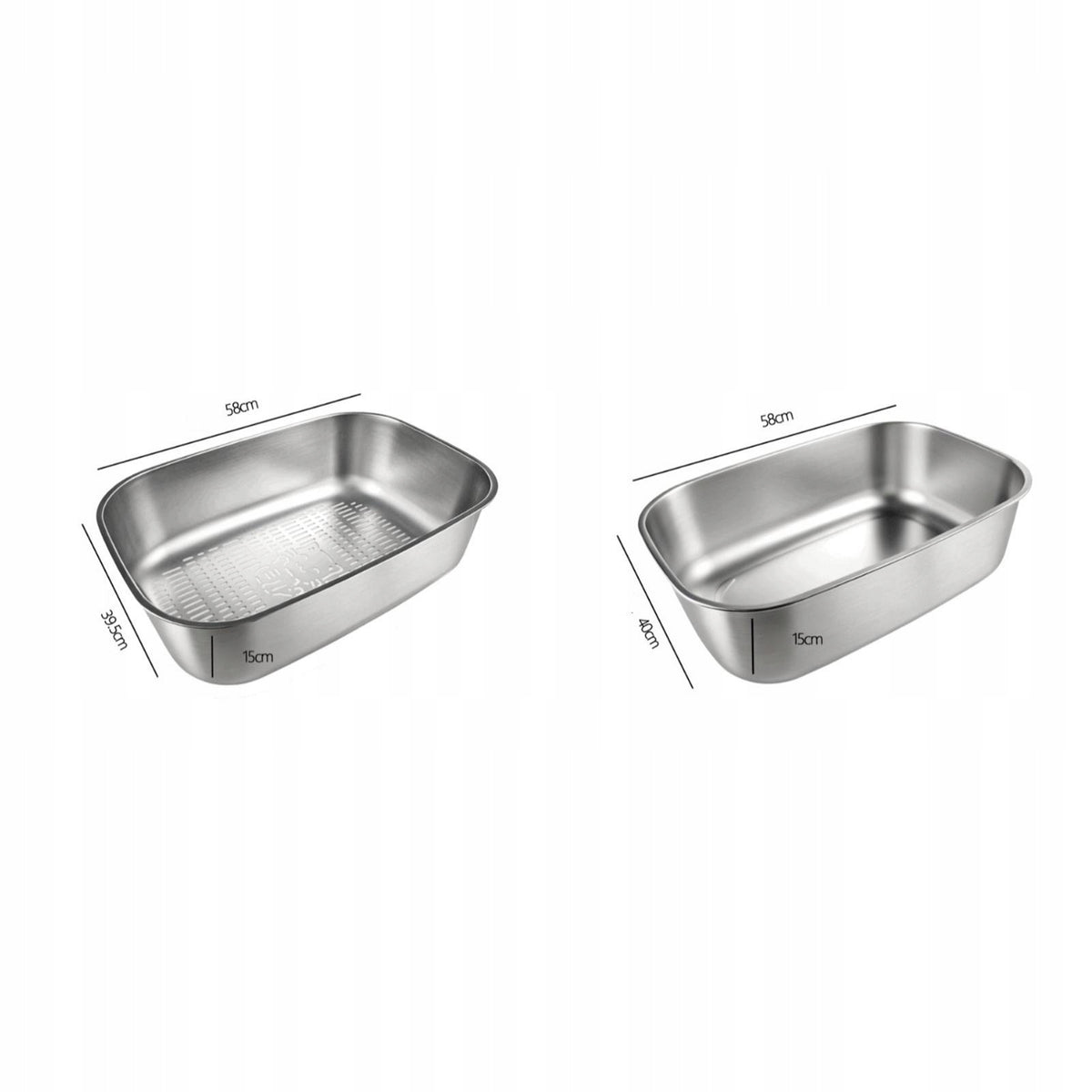 Cat Litter Box Gifts Easy Use Stainless Steel High Sided Professional Open Packaging status original