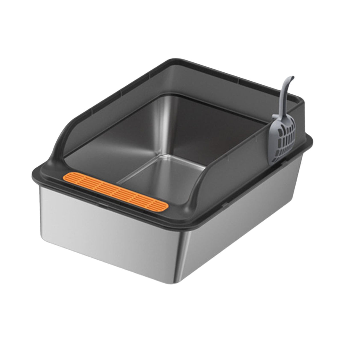 Cat Litter Box Heightened Fence Large Capacity Kitty Litter Kitten Black