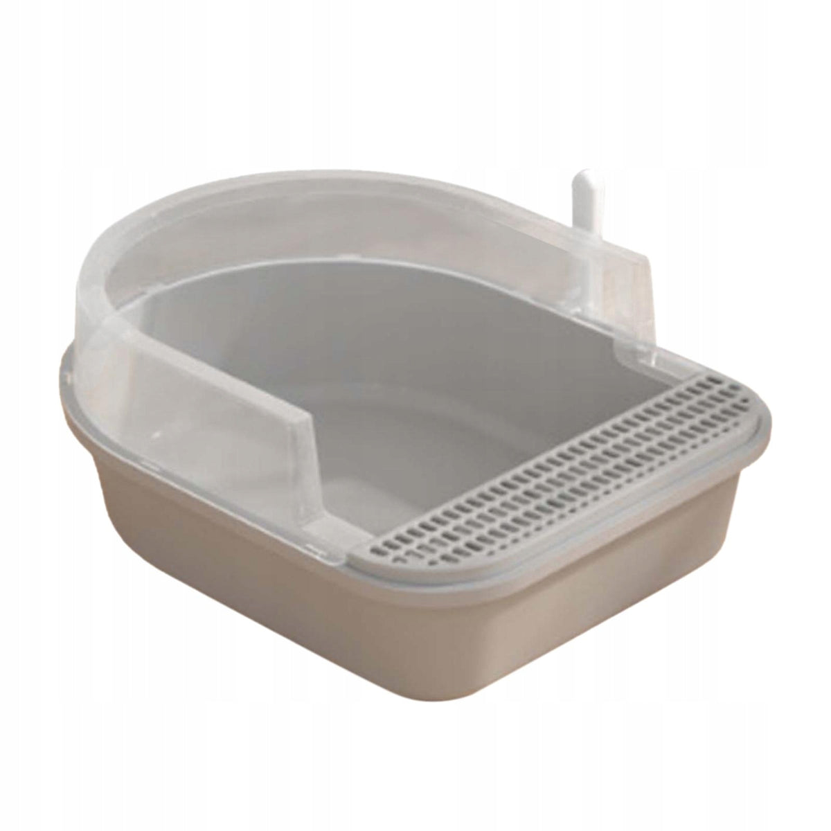 Cat Litter Box, Kitten Litter Box, Semi enclosed Bedpan, Sturdy Grey XL Packaging status original